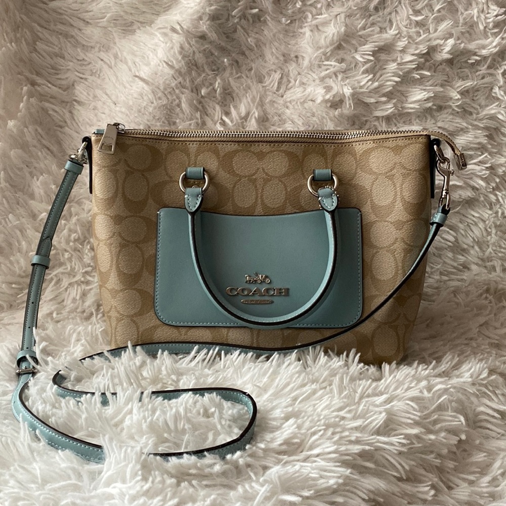Coach Women’s Satchel Pastel Blue